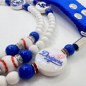 Bling Your Pup in Blue! Dodger Fans Handmade Beaded Dog Leash